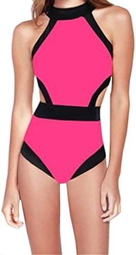 Sexy Women Hot Cut Out One Piece Swimsuits Bodysuit Monokini Bathing Suit RoseUS(4-6)=Asian L Charming