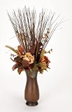 Tuscan Centerpiece Display Vase with Artifical Flowers