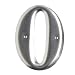 Brady 1600-0,  Aluminum Embossed Numbers & Letters , 3" Height, Silver, Legend "0"  (10 per Package)