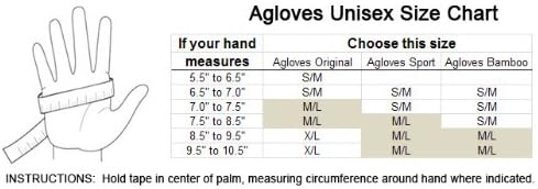 Agloves Bamboo Touch Screen Gloves Size M/L, iPhone Gloves, Texting Gloves