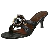 Pelle Moda Womens Helena Mid Heel Thong Sandal