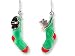 Clearly Charming Christmas Pals Silver and Enamel Earrings