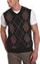 Geoffrey Beene Men's Argyle Panel Sweater Vest, Black, X-Large