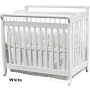 Emily Convertible Mini Crib - White