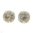 Stud Earrings With 3.90ctw Genuine Amethysts in 14K Yellow Gold