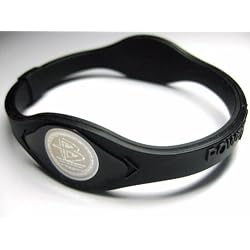Power Balance Silicone Wristband Bracelet --(Color:black; Size: M)