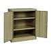 Edsal RTA7001TN 36-Inch Wide by 18-Inch Deep by 42-Inch High Steel Two Shelf Commercial Storage Cabinet, Tan