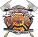 6 Investigator Inferno Firefighter Maltese Cross Decal with Axes REFLECTIVE