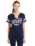 NFL Women's New England Patriots Go For Two Short Sleeve Split Crew Neck Tee