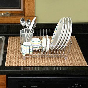 DryMate Bamboo Weave 18 x 20 Inch Kitchen Dry Mat