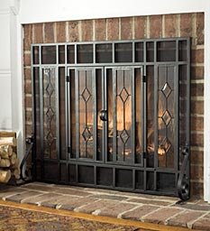 Small Diamond Fire Screen - Fireplace Screen