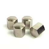 Quick Pressure - Hexagon Tire Valve Stem Caps (4 units pack) - Nickel Plated Brass by Quick Pressure