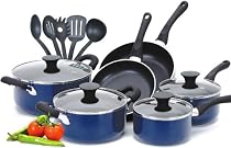 Cook N Home 15 Piece Nonstick Cookware Set Blue Color cook n home