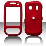 SAMSUNG M350 SEEK BUNDLE RED RUBBEERIZED HARDCASE PROTECTOR WITH SCREEN PRO ....