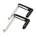 Adjustable Cubicle Hangers for 1-1/2 to 3in Panels, Alum/BLK, 2 per Set