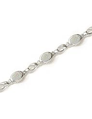 14kt Yellow Gold Oval Opal Bracelet.