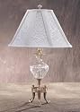 31 Inch Crystal Glass With Brass Table Lamp
