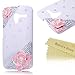 Mavis's Diary for Motorala Moto X Phone 3D Handmade Crystal Flower Bling Diamond Design Hard Cover White Case with Soft Clean Cloth - Pink