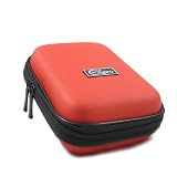 Ex-Pro® Red Hard Clam Shock proof water resistant Digital Camera Case Bag CR9001A for Nikon Coolpix P60, P300, S6, S1100pj, S1200pj, S8000, S8100, S8200, S9100