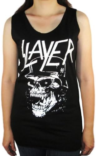 Slayer Tank Top Rock Band T shirts Women Singlets Black Tees (Medium, Black)