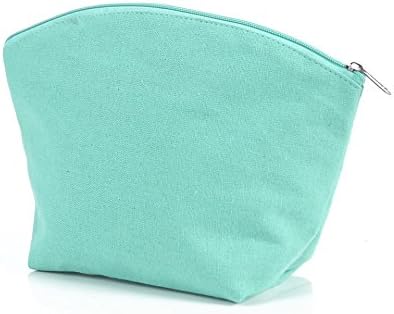 Blue Suede Blanks Jute Cosmetic Bag, Mint