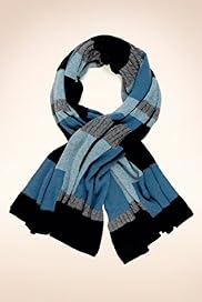 Colour Block Knitted Wrap with Angora