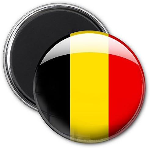 Belgium Flag Refrigerator Magnet 2.25"