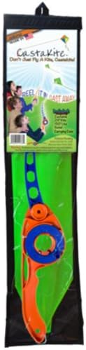 Castakite Flying Orange Handle w/ Blue Rod Kite Outdoor Toy