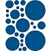 Instant Murals 25 Polka Dot Wall Transfer Stickers - Blue