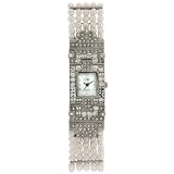 Charles Winston Collection Women's Deco Pearl Watch #WS0289-CZ-PRL