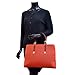 Dasein Classic Faux Leather Satchel Briefcase Handbag, Tablet, iPad Bag