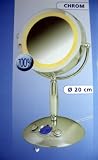 Kosmetikspiegel, Standspiegel 7 fach mit Licht und Radio