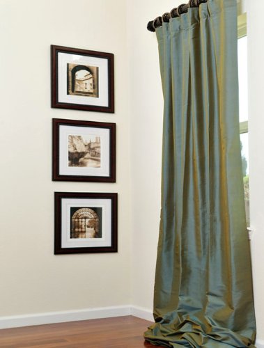Sea Blue Thai Silk Curtains & Drapes