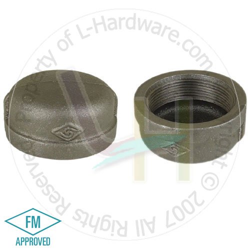 NUSET 1 1/2 Malleable Black Iron Cap (B300-40)