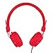 Vivitar VIV-1052-RED Foldable Dj Mixer Headphones, Red