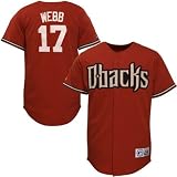 MLB Majestic Arizona Diamondbacks #17 Brandon Webb Brick Replica Baseball Jersey (Medium)
