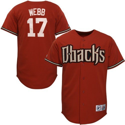 Majestic Arizona Diamondbacks #17 Brandon Webb Brick Replica Baseball Jersey (Medium)