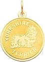 14K Gold Yorkshire Terrier Disc Charm