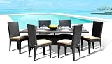 7 pc Outdoor Wicker Dining Table Set