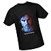 Warner Bros Damon Close-Up - The Vampire Diaries Adult T-Shirt, Small Black