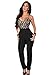 Cfanny Women's Lace Top Cross Straps Backless Party Jumpsuit