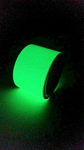 Glow in the Dark Photoluminescent Tape 10 Yard (Green &amp; Blue) (3 in. X 10 yard (green))