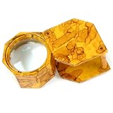Eye Loup 10X Stylish Marbleized Tan Brown for Magnification