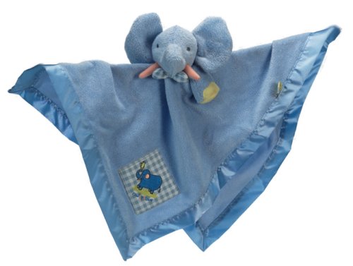 John Lennon 669983 - Schmuse- und Kuscheltuch, Elefant, blau