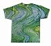 Tie-Dye T-Shirt ~ Short Sleeve ~ 100% Cotton ~ Marble Lime (Large, Marble Lime)