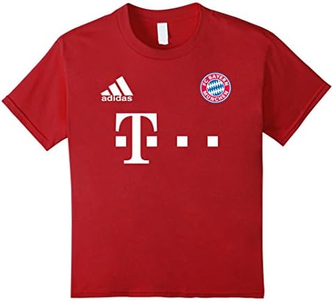 Kids Bayern T-shirt Germany Soccer Deutschland tshirt Jersey 6 Cranberry