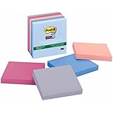 Post-it Recycled Super Sticky Notes, 3 in x 3 in, Bali Collection, 5 Pads/Pack (654-55SNRP)