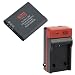 EZOPower Travel Charger + Standard Battery for Olympus Stylus 1010 1020 1030 9000; Stylus Tough 8010 8000 6020 6000 *Compatible with LI-50B*