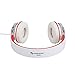Intone Ms200 Stereo Headsets Strong Low Bass Headphones Earbuds for Smartphones Mp3/4 Laptop Computers Tablet Macbook Folding Gaming Earphones (White/red)
