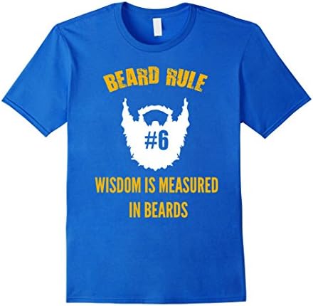 Men's Beard rule 6- Wisdom is measured in beards Medium Royal Blue